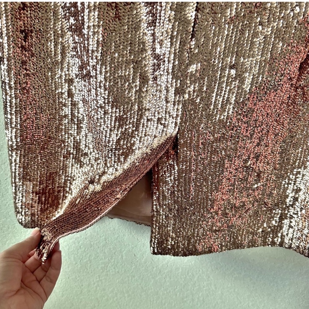 J. Crew Gold Sequin Pencil Skirt - Picture 6 of 10